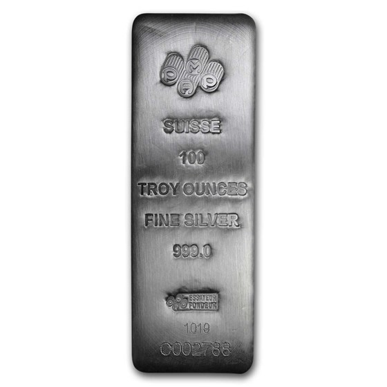 100 oz Silver Bar - PAMP Suisse (Serialized) 100 oz Silver Bar - PAMP Suisse (Serialized)